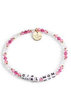 This handcrafted bracelet featuring shimmering, faceted crystals is the perfect way to celebrate any mom. Each bracelet comes with a tag inscribed with a registration code that can be used to register your bracelet on the Little Words Project app or website, inducting you into the Nice Girl Gang, a community of women dedicated to building each other up. Style Name:Little Words Project Girl Mom Beaded Bracelet. Style Number: 6275198. Little Words Project, Orchid White, Community Of Women, Handcrafted Bracelets, Bracelet Style, Name Bracelet, Girl Mom, Girl Gang, Faceted Crystal