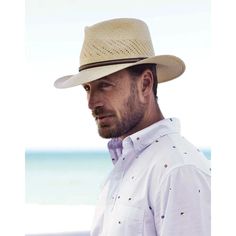 • Panama Straw •Leather Band • 2 3/4'' Brim Look stylish in the heat with the Scala Aurburn Straw Outdoorsman Hat. This hat is made of panama straw material with and is topped off with a pinchfront crown. This fashion accessory is sure to offer excellent durability and style at all times. A double-stitched band around the base of the crown is added to finish off this new must have accessory. Fitted Sun Hat For Summer Rodeo, Fitted Sun Hat For Rodeo In Summer, Summer Country Style Hat Bands, Fitted Country Style Hat Bands For Summer, Fitted Straw Hat For Rodeo In Summer, Western Style Panama Hat With Flat Brim For Summer, Adjustable Summer Outdoor Hat, Fitted Summer Hat For Outdoor, Fitted Summer Outdoor Hat