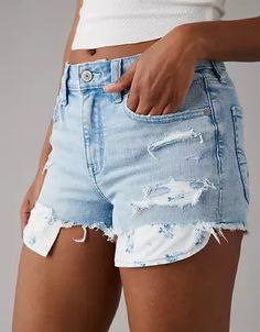 AE Next Level High-Waisted Denim Short Short High Waisted Jean, High Waisted Jean Shorts, Denim Short, High Waisted Shorts Denim, High Waisted Denim, High Waisted Shorts, Next Level, Jean Shorts, Women's Jeans