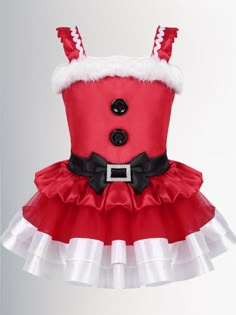 Girls Joy To The Girls Santa Dress Christmas Pageant Dress, Girls Santa Dress, Christmas Princess, Xmas Costumes, Kids Ballet, Thing To Make, Christmas Pageant, Santa Claus Costume, Santa Dress