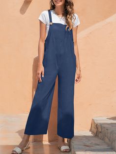 Product Name: Women's Loose Jumpsuits Adjusted Button Tie UP-Neck Solid Color Casual Suspender Jumpsuit with Item NO.: zico_4726 Weight: 0.35 kg = 0.7716 lb = 12.3459 oz Category: > > Tag: , , , , , Creation Time: Detail Descripsion: Edition type:Reguar Fit Hem Type: Regular Hem Collar/Neckline:U-Neck Sleeve:Sleeveless Thickness:Mid-weight Design Elements: Solid Color Material:Cotton Blend Washing Mode: Machine Wash Size:S,M,L,XL,2XL Occasion: Outdoor /Home /Daily /Casual Suspender Jumpsuit, Tweed Sweater, Women Jumpsuit, Solid Jumpsuit, Cheap Clothing, Loose Jumpsuit, Backless Jumpsuit, Chic Blouses, Romper Outfit