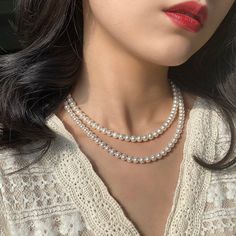 Daiiibabyyy White Pearl Beaded Choker Necklace for Women Elegant Wedding Girl Female Collar Chains Bead Necklace Trendy JewelryProduct Name: Fashion Pearl Necklacematerial: plasticSize: length about 30+7cm, pearl 1.4cm/1cm/0.8cm/0.6cm/0.4cm White Crystal Necklace With Clavicle Chain For Party, Delicate Round Bead Necklaces For Parties, Delicate Round Bead Necklace For Parties, Elegant Crystal Necklaces With Round Beads And Clavicle Chain, Elegant Round Beads Crystal Necklace With Clavicle Chain, Party Necklace With Clavicle Chain And Round Beads, Dainty White Beaded Chain Necklace, Pearl Beaded Necklace With Chain, Clavicle Chain Pearl Necklace For Party