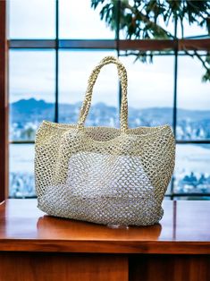 Crochet Gold Metallic Raffia Tote Bag Mesh Beach Woven - Etsy Chic Gold Handwoven Bag, Gold Crochet Travel Bag, Chic Gold Crochet Bag For Daily Use, Gold Handwoven Tote Bag, Gold Woven Shoulder Bag For Everyday Use, Gold Woven Shoulder Bag For Vacation, Gold Woven Shoulder Bag For Daily Use, Gold Rectangular Bags For Vacation, Daily Use Gold Woven Shoulder Bag