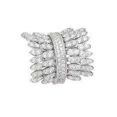 Ref. FF046RG21 Spettinato ring, White Gold, White Diamonds. This Spettinato ring in 18K white gold is adorned with precious gems that shimmer beautifully. The ring features delicate golden petals with white diamonds set in the central band and on each petal. Gold: g 17.00 | White Dia: ct 4.31All weights are approximate. Slight variations may occur due to the nature of handmade craftsmanship. Luxury White Gold Cluster Diamond Ring, Luxury Cluster Diamond Ring In Platinum, White Gold Platinum Cluster Ring, Luxury Platinum Jewelry With Cluster Design, White Platinum Diamond Ring Fine Jewelry, Luxury White Platinum Diamond Ring, Luxury Platinum Cluster Diamond Ring, Luxury Cluster Diamond Cut Rings, Dazzling White Marquise Rings