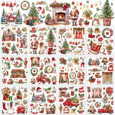 the christmas stickers are all different styles and colors