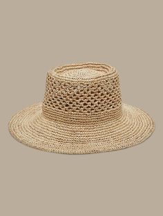 Crochet Straw Hat | Banana Republic Woven Toquilla Straw Bucket Hat With Curved Brim, Natural Woven Bucket Hat With Short Brim, Spring Straw Hat With Open Weave And Flat Brim, Spring Sun Hat With Open Weave And Short Brim, Spring Open Weave Sun Hat With Short Brim, Straw Open Weave Sun Hat With Flat Brim, Straw Sun Hat With Open Weave Flat Brim, Open Weave Straw Sun Hat With Flat Brim, Spring Straw Hat With Open Weave