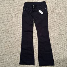 Brandy Melville John Galt Navy Low Rise Cargo Pants With Flared Bottoms And Pockets And 2 Buttons Size S Nwt Purchased From Pacsun Casual Wide Leg Pants With Button Closure, Full Length, Casual Fitted Pants With Buttons, Fitted Casual Pants With Buttons, Casual Full Length Bottoms With Buttons, Casual Full Length Pants With Buttons, Casual Full Length Buttoned Pants, Fitted Casual Bottoms With Buttons, Casual Full-length Bottoms With Button Closure, Casual High Rise Pants With Button Closure