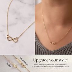 "14k 18k Gold Necklace Infinity Necklace, Real Gold Infinite Love Choker Necklace, Solid Gold Necklace is a Great Gift For Her. Dainty Infinity Necklace is a Great Gift For Her. Material: Solid Gold, Real Gold (not gold filled or gold plated material) Karat: 14K, 18K optional Necklace Length: 14\" - 22\" (optional) Available Gold Colors: Yellow, Rose or White infinity width: 1,20 cm infinity height: 0.50 cm. You can customize your necklace length (included clasp) from 14 inches to 22 inches. Necklace Length - 14 inches (choker) (choker) Necklace Length - 15 inches adjustable 14 inches (choker) Necklace Length - 16 inches adjustable 15 inches (choker) (choker) Necklace Length - 17 inches adjustable 15 inches Necklace Length - 18 inches adjustable 16 inches Necklace Length - 20 inches adjust Gold Infinity Jewelry Gift For Her, Gold Infinity Jewelry As A Gift For Her, Gold Infinity-shaped Jewelry Gift For Her, Gold Infinity Necklace For Anniversary Gift, Gold Infinity Necklace For Anniversary, Infinity Yellow Gold Jewelry Gift For Her, Infinity Yellow Gold Jewelry As A Gift For Her, Infinity-shaped Yellow Gold Jewelry Gift For Her, Yellow Gold Infinity Jewelry As Gift For Her