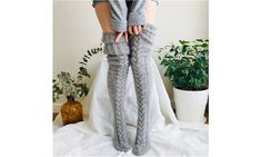 Women Warm Winter Knitted Socks Over Knee Thigh High Boot Stockings Multi Color Knitted Socks, Winter Knits, Thigh High Boots, Thigh High, Thigh Highs, Knitting Socks, Warm Winter, Stockings, Multi Color