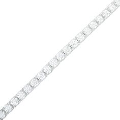 Dazzle and delight the one you adore with the stunning 9 cts. t.w. of diamonds in this classic tennis bracelet. Fashioned in 14K white gold This tennis-style look sparkles with 1/4 ct. diamonds. Smaller 1/5 ct. diamonds shimmer near the clasp to complete the continuous design. This 7.25-inch bracelet secures with a box clasp. White Gold Platinum Tennis Bracelet With Diamond Cut, Platinum Tennis Bracelet With Brilliant Cut Diamond White, Platinum White Gold Tennis Bracelet With Diamond Cut, White Gold Platinum Tennis Bracelet, Classic White Sterling Silver Bracelet With Diamond Accents, Anniversary Platinum Tennis Bracelet With Diamond Cut, Classic Diamond White Tennis Bracelet For Anniversary, Anniversary Platinum Diamond Cut Tennis Bracelet, Classic Tennis Bracelet In Diamond White With Diamond Cut