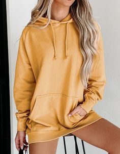 "📣STOREWIDE SALE: Up to 47% off, automatically applied at checkout. ✦ Enjoy 50% off when you spend $150. Promo code: LUCKY ✦ Vintage Yellow Hoodie ✦ This sweatshirt hoodie with raglan sleeves is mineral washed to look and feel just like your favorite vintage sweatshirt. Made from 100% ringspun cotton, the fabric is substantial but washed down and exceptionally soft. Broken in for a lifetime of comfort. - Color: Vintage Mustard. - 100% ring-spun cotton. - Ribbed sleeves and cuffs. - Twill neck t Comfortable Long Sleeve Hoodie With Drawstring, Solid Color Long Sleeve Sweatshirt With Drawstring, Long Sleeve Sweatshirt With Drawstring, Comfortable Hooded Sweatshirt With Drawstring, Sporty Soft-washed Hooded Hoodie, Solid Long Sleeve Sweatshirt With Drawstring, Cotton Solid Color Long Sleeve Hoodie, Long Sleeve Solid Color Cotton Hoodie, Solid Color Hooded Sweatshirt With Drawstring