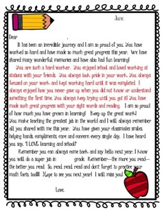 an apple and pencils letter to someone on their teacher's birthday day, with the words i love you so much