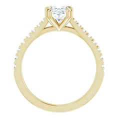 This timeless ring features 2/5 ctw. of dazzling diamonds that adorn the band. A 0.25 ct. or larger oval, asscher, round, emerald, cushion or square shape stone can be set with this ring. Timeless Ring, Square Shape, Platinum, Emerald, Engagement Ring, Diamonds, Yellow Gold, Engagement Rings, Band