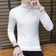 Product information: Style: HedgingCollar type: high collarSleeve length: long sleeveFabric name: Mercerized cottonMain fabric composition: polyester fiber (polyester)The content of the main fabric ingredient: 100 (%)Color: beige, white, gray, black, wine red, navy blue, caramel Size information:M,L,XL,XXL,XXXL size Bust Shoulder width Sleeve Length Length M 104 42 57 62 L 108 43 58 64 XL 112 43 59 66 2XL 116 44 60 68 3XL 120 45 61 70 Prevention: 1. Asian sizes are 1 to 2 sizes smaller than Euro High Neck Winter White Sweater, Winter White High Neck Sweater For Winter, Winter White Long Sleeve Turtleneck, Winter White Long Sleeve Turtleneck For Fall, Slim Fit Sweater For Fall, Plain Long Sleeve Cotton Turtleneck, Cotton Long Sleeve Turtleneck, Long Sleeve Cotton Turtleneck, Solid Cotton Long Sleeve Turtleneck