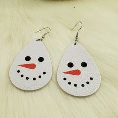 Faux Leather Earrings. New In Package. Snowman Face One Side Print. Please See Pictures For Additional Details And If You Have Any Questions. I'm Always Here To Help . Ships Same Or Next Business Day. Faux Leather Earrings Winter Template Free, Faux Leather Snowflake Earrings, Christmas Faux Leather Earrings Svg, Winter Faux Leather Earrings, Wood Christmas Earrings, Painted Christmas Earrings, Christmas Leather Earrings, Diy Holiday Earrings, Cricut Earrings Diy