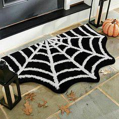 A Perfect Halloween Decoration. This Gothic Hallowen Throw Rug Can Be Used As A Spooky Bath Rug, Halloween Kitchen Rug, Halloween Indoor Entryway / Entrance Rug, Halloween Door Mat For Indoor / Front Door / Porch. Our Cute Halloween Area Rug Features Anti-Slip Rubber Backing, Adding Thousands Of Anti-Skid Points On The Back Of The Fun Halloween Rug To Prevent It From Slipping Or Folding Over When Stepping On It. The Spooky Halloween Rug Crafted With The High Quality Plush Microfibers. Measures 2 Halloween Rug, Outside Halloween Decorations, Halloween Bathroom Decor, Gothic Rug, Tomb Sweet Tomb, Halloween Living Room, Tufting Ideas, Halloween Bathroom, Halloween Bedroom