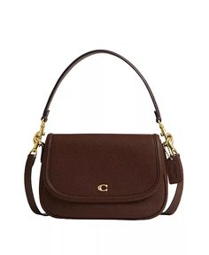 COACH - Legacy Small Pebbled Leather Shoulder Bag My Style Bags, Coach Legacy, Brown Coach, Fall Handbags, Handbag Essentials, Old Sweater, Coach Logo, Girly Bags, Fancy Bags