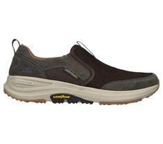 Explore the trails of nature in long-lasting cushioned comfort with the Skechers GO WALK Outdoor - Andes shoe. This pull-on walking sneaker features a breathable athletic mesh and leather trim upper with an Air-Cooled Memory Foam cushioned insole and a lightweight ULTRA GO cushioned midsole | Skechers Men's GO WALK Outdoor - Andes Slip-On Shoes Slip-on Sneakers With Ortholite Insole For Outdoor Activities, Tpr Slip-on Walking Shoes For Sports, Cushioned Slip-on Walking Shoes For Sports, Brown Breathable Slip-on Walking Shoes, Outdoor Slip-on Sneakers With Ortholite Insole And Round Toe, Functional Low-top Slip-on Sneakers For Walking, Sporty Slip-on Sneakers With Breathable Mesh For Outdoor, Functional Slip-on Walking Shoes With Ortholite Insole, Comfortable Synthetic Slip-on Sneakers For Outdoor