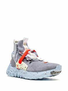 Shop Nike Space Hippie 03 sneakers with Express Delivery - FARFETCH Nike Space Hippie, Grey Sneakers, Sneakers Grey, Nike Huarache, Pull Tab, Ankle Length, Ivy, Clothing Brand, Rubber Sole