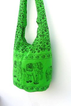 Shoulder Bag Crossbody Bag Handmade Bag Elephant Bag Hobo Cross Body  Bag Hippie Boho bohemian bag P Bohemian Shoulder Bag With Mobile Phone Bag For Vacation, Bohemian Summer Pouch Hobo Bag, Bohemian Summer Hobo Bag In Pouch Shape, Summer Bohemian Hobo Pouch Bag, Green Beach Bag With Mobile Phone Holder, Bohemian Green Travel Bags, Bohemian Beach Bag For Mobile Phone, Green Crossbody Shoulder Bag For Festivals, Green Crossbody Bag For Festival