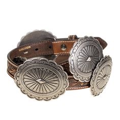 M&F Western Products Brown Hand Tooled White Stitching Silver conchos A1530508 This beautiful concho belt is a classic staple for any fashionista's closet! Adjustable Western Concho Belt Buckles, Adjustable Concho Belt Buckles For Western-themed Events, Classic Concho Belt Buckles For Rodeo, Classic Concho Belt For Western-themed Events, Adjustable Western Belts For Rodeo, Western Concho Belt Buckles For Western-themed Events, Southwestern Concho Belt Buckles For Ranch, Vintage Adjustable Belt Buckles For Ranch, Western Style Adjustable Belts For Western-themed Events