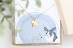 This Bunny necklace is perfect for a birthday gift or Christmas gift for Mom. G O L D ∙ B U N N Y ∙ H E A R T ∙ N E C K L A C E * Materials:  Aluminum - Hypoallergenic aluminum charm with non-tarnishing rhodium-plated chain Gold - Gold-filled charm with non-tarnishing gold-plated chain Sterling - Solid sterling charm with non-tarnishing rhodium-plated chain * Dimensions: 1/2 inch heart charm * Dainty Chain - You choose the length * Personalized: Ask me how I can add more baby bunnies to this des Mom Gifts Jewelry, Jewelry For Mom, Bunny Necklace, Pet Jewelry, Lover Jewelry, Necklace Mom, Bunny Lovers, Christmas Gift For Mom, Dainty Chain