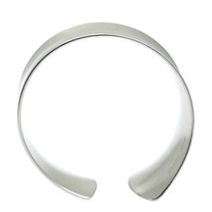 Tapered Brushed Anticlastic Aluminum Bangle Bracelet - johnsbrana - 6 Formal Stainless Steel Jewelry With Polished Finish, Metal Cuff Bracelet For Formal Occasions, Classic Metal Jewelry With Shiny Finish, Modern Metal Jewelry, Cadmium-free, Adjustable Modern Open Band Bracelets, Modern Adjustable Open Band Bracelets, Modern Adjustable Open Band Bracelet, Classic Metal Cuff Bangle, Modern Silver Bracelet With Shiny Finish