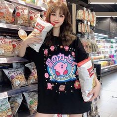 Harajuku 90s Kawaii Kirby T-shirt SIZE INFO S - Bust 106cm/41.7", Length 67cm/26.3" M - Bust 108cm/42.5", Length 68cm/26.7" L - Bust 110cm/43.3", Length 69cm/27.1" XL - Bust 112cm/44", Length 70cm/27.5" XXL - Bust 114cm/44.8", Length 71cm/27.9" NOTE: DUE TO VERY HIGH DEMAND, PLEASE ALLOW 12-20 DAYS FOR DELIVERY TO THE US, AND 20-45 DAYS TO THE REST OF THE WORLD. Kawaii T-shirt For Spring Streetwear, Harajuku Style Funny Print T-shirt For Spring, Kawaii Letter Print T-shirt For Streetwear, Spring Harajuku T-shirt With Funny Print, Kawaii T-shirt With Letter Print For Streetwear, Kawaii Anime Print T-shirt For Summer, Pink Kawaii T-shirt For Summer, Kawaii Pink Summer T-shirt, Pink Harajuku Style T-shirt With Letter Print