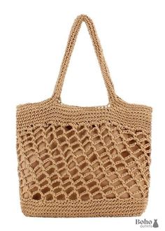 Woven Boho Bag Callie - Camel - Clothing Accessories Bohemian Bag, Bohemian Bags, Boho Accessories, Boho Bag, Types Of Bag, Lining Fabric, Casual Outfit, Boho Dress, Inside Pocket