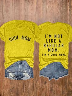 Women's I'm Not A Regular Mom I'm A Cool Mom Print Casual T-Shirt Oxford Street London, Cheap Clothing, Cool Mom, Oxford Street, Women T Shirts, Casual T Shirt, Cheap Clothes, Printed Sleeves, Best Mom