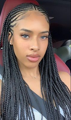 Corn Rows In Front Knotless In Back, Braids For Summer, Braid Hair Dos, Weaving Braids, Short Box Braids Hairstyles, Trendy Products, Box Braids Hairstyles For Black Women, Braided Cornrow Hairstyles, Protective Hairstyles Braids