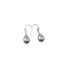 These dainty gray teardrop pearl earrings are made with Swarovski crystal synthetic teardrop pearls and sterling silver beads with sterling silver earring hooks. The earrings are approximately three fourths of an inch long (1.905cm), not including the earring hooks. The earrings will arrive in an attractive gift box. Silver Pear-shaped Hypoallergenic Pearl Earrings, Gray Sterling Silver Dangle Earrings, Elegant Gray Earrings With Ear Wire, Elegant Nickel-free Gray Jewelry, Gray Pearl Drop Jewelry For Gift, Silver Hypoallergenic Pear-shaped Teardrop Earrings, Silver Teardrop Pearl Earrings With Ear Wire, Silver Pearl Teardrop Drop Earrings, Silver Teardrop Earrings With Pearl Charm As Gift