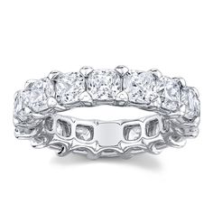 18k White Gold Natural Diamond Eternity Band 7 ct tw by A.Jaffe Diamond Facts, Diamond Solitaire Earrings, Gold For Women, Solitaire Diamond Pendant, Diamond Eternity Band, Eternity Band Diamond, Diamond Eternity, Eternity Band, Lab Created Diamonds