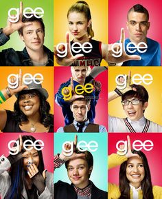 an advertisement for glee with many different people