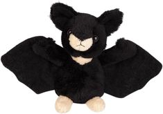 a stuffed animal bat is shown on a white background