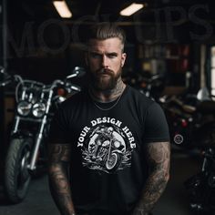 Black Biker T-shirt With Graphic Print, Black Graphic T-shirt For Motorcycling, Black Graphic Print T-shirt For Motorcycling, Black Moto T-shirt With Graphic Print, Biker Black T-shirt With Graphic Print, Black Graphic T-shirt For Biker Events, Moto Style Black Crew Neck T-shirt, Black Graphic Print T-shirt For Biker Events, Black Moto Crew Neck T-shirt