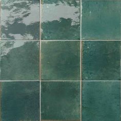 Zellij Distressed Porcelain Tile Rainforest 6x6 for pools, spas, bathrooms, and showers Church Bathroom, European Restaurant, Green Tile Bathroom, Bathroom Wall Tiles, The Hollies, Mcm House, Shower Designs, Splashback Tiles, Zellige Tile