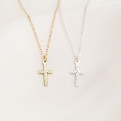 td {border: 1px solid #ccc;}br {mso-data-placement:same-cell;} Our Tiny Cross Necklace is the perfect religious necklace to show your faith. Wear this piece as a reminder of protection and love. It makes the perfect daily necklace for yourself or a great gift for someone you care about! Made for everyday wear. DETAILS Necklace length: 16" with 2" extender Tiny Cross: 10mm x 16mm Gold filled -or- sterling silver chain, spring clasp, & findings Cheap Cross Chain Necklace For Gift, Simple Necklace Everyday Cross, Cheap Trendy Cross Jewelry, Cheap Minimalist Cross Jewelry, Cheap Silver Cross Charm Necklaces, Cheap Dainty Cross Jewelry, Cheap Cross Necklaces For Gifts, Cheap Inspirational Cross Necklaces, Cheap Cross Necklace For Women As A Gift