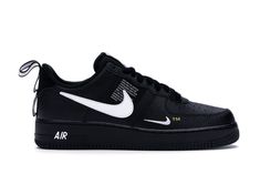 Nike Air Force 1 Low Utility Black White - AJ7747-001 Nike Air Force Black, Nike Shoes Air Force, Black Nike Shoes, Jordan Shoes Girls, All Nike Shoes, Nike Shoes Jordans, Nike Air Shoes, Cute Nike Shoes, Nike Air Force Ones