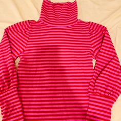 Nwot Gap Girls Turtleneck Balloon Style Sleeves With Ribbed Cuffs Striped Print Size Medium Gap Girls Turtleneck, Stripe Print, Colorful Sweaters, Turtleneck Sweater, Kids Shirts, Sweater Top, Shirts Tops, Gap, Turtle Neck