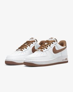 NEW Nike Air Force 1 '07 White Pecan Men's Shoes DH7561-100 Sizes 13 Low Jordan 1, King Shoes, New Nike Air Force, Vans Outfit, Tan Guys, Nike Air Force 1 07, Nike Dunk High, Nike Air Force 1 Low, Air Jordan 3