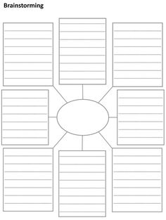 a blank diagram with five sections and four lines in the middle, on top of each other