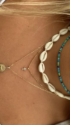 Surf Jewelry, Aesthetic Accessories, Summer Stuff, Stacked Jewelry, Jewelry Lookbook