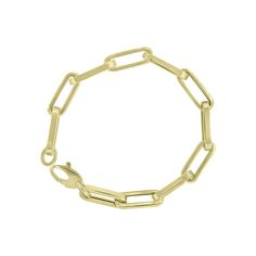 Love a big bold link? Jo Nayor's Magnum Link Bracelet is the piece for you. This 7" bracelet has a solid gold lobster clasp. Available in Yellow Gold. Modern Link Chain Bracelet With Box Clasp, Modern Chain Bracelet With Rectangular Links And Box Clasp, Timeless Link Gold Bracelet, Chain Link Bracelet With Box Clasp As Gift, Chain Link Bracelet With Box Clasp For Gift, Elegant Oval Link Chain Bracelet With Box Clasp, Modern Gold Bracelet For Gift, Everyday Jewelry Bracelet With Box Clasp, Timeless Link Chain Bracelet With Box Clasp