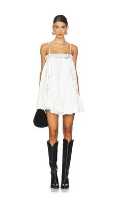 Find FREE PEOPLE X Bay Breeze Mini Dress on Editorialist. Free People x REVOLVE Bay Breeze Mini Dress in Ivory. - size L (also in XL) Free People x REVOLVE Bay Breeze Mini Dress in Ivory. - size L (also in XL) 100% cotton. Made in India. Machine wash. Unlined. Pull-on styling with attached buckle at neckline. Adjustable shoulder straps. Denim textile with side seam pockets. FREE-WD2871. OB2008250. Free People invokes a spirit of femininity and creativity. Throughout their line of sweaters, tees, White Bachelorette, Free People Sweater Dress, Summer Music Festival, Bay Breeze, Festival Trends, Bday Wishlist, Mini Dress Outfits, Revolve Dresses, Free People Mini Dress