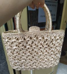 "Welcome! A beautiful vintage beige raffia handbag In good vintage condition! Measures: W: 9.24\" (24 cm) H with handles: 9.24\" (24 cm) Deep: 3.5\" (8 cm) Thanks for stopping by!!IMPORTANT: Due to the delicate situation We're all going through, and in order to keep the safety of courier workers too, all orders will be dispatched when alert sanitary finished. You can purchased or reserve items like always. Thanks so much for your understanding." Wax Flower Crown, Raffia Handbag, Market Basket Bag, Spain Fashion, Retro Purse, Straw Beach Bag, Basket Tote, Moroccan Leather, Straw Handbags