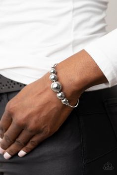 Bead Creed - Silver Cuff Bracelet - Paparazzi Paparazzi Jewelry Images, Industrial Display, Bracelet Display, Silver Frames, Matching Jewelry, Earring Display, Jewelry Images, Paparazzi Accessories, Chic Jewelry