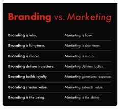 the differences between branding and marketing