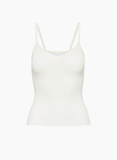 HOMESTRETCH™ LACE V-NECK CAMI TANK | Aritzia Classic Fitted Summer Camisole, Feminine Stretch Camisole Bra Friendly, Feminine Stretch Camisole With Bra-friendly Design, Feminine Stretch Bra-friendly Camisole, Elegant Tank Top With Seamless Construction, Elegant Fitted Seamless Tank Top, Classic Stretch Tank Top For Spring, Classic Fitted Sleeveless Camisole, Classic Fitted Cami Top