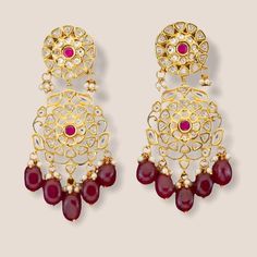 Our This Version Of Long Kundan Classic Earring With Ruby Pearls Are Simply Exotic. Wear It On A Wedding Or Wear It On A Night Out, This Cutie Will Keep You Glamorous. Buy Now. Brand New. Safe Packaging. Product Details: Kundan Earrings Color: Ruby Bollywood Style Height= 80mm Width= 42mm Red Chandelier Earrings For Festive Parties, Red Chandelier Earrings For Party And Festive Occasions, Festive Red Chandelier Earrings For Party, Elegant Red Danglers For Festive Occasions, Elegant Red Danglers For Festive Events, Elegant Red Chandbali Danglers, Elegant Red Chandelier Earrings For Festive Occasions, Elegant Red Festive Chandelier Earrings, Festive Red Elegant Chandelier Earrings